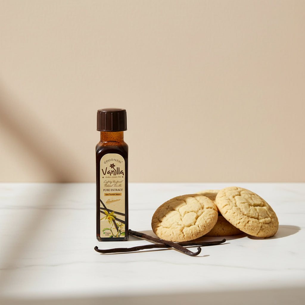 Goodness Natural Vanilla Extract 50g - Alcohol-free premium vanilla extract for baking