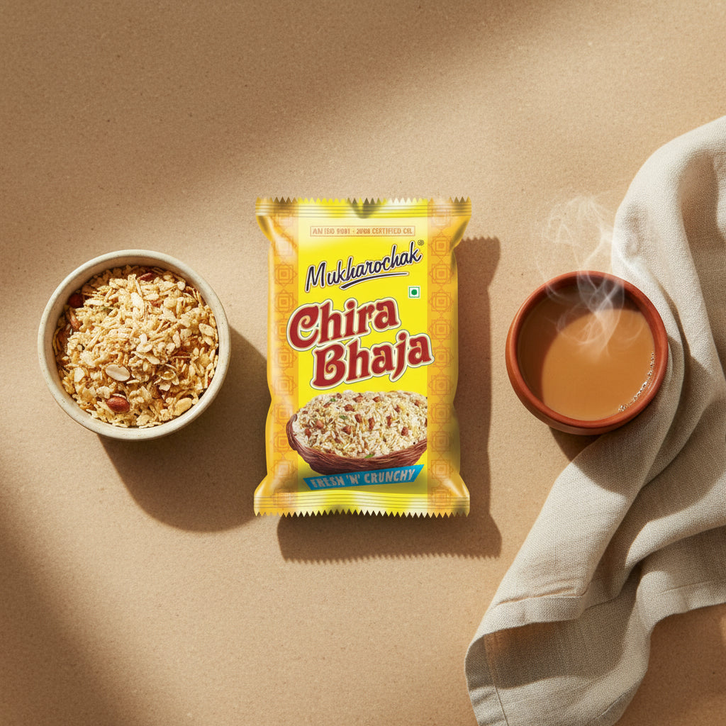 Mukharochak Chira Bhaja packaging on a white background