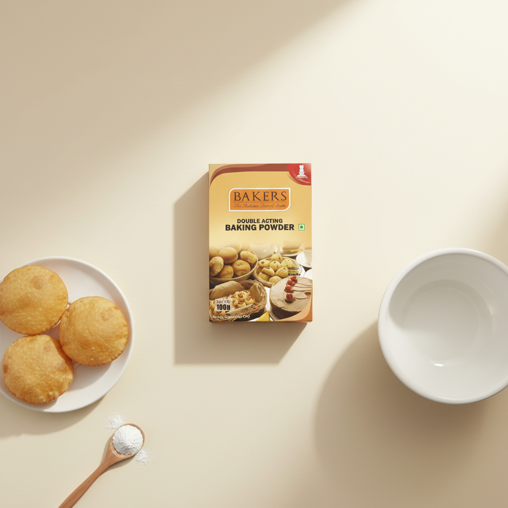 Bakers Double Acting Baking Powder 100gm - Premium leavening agent for cakes and muffins
