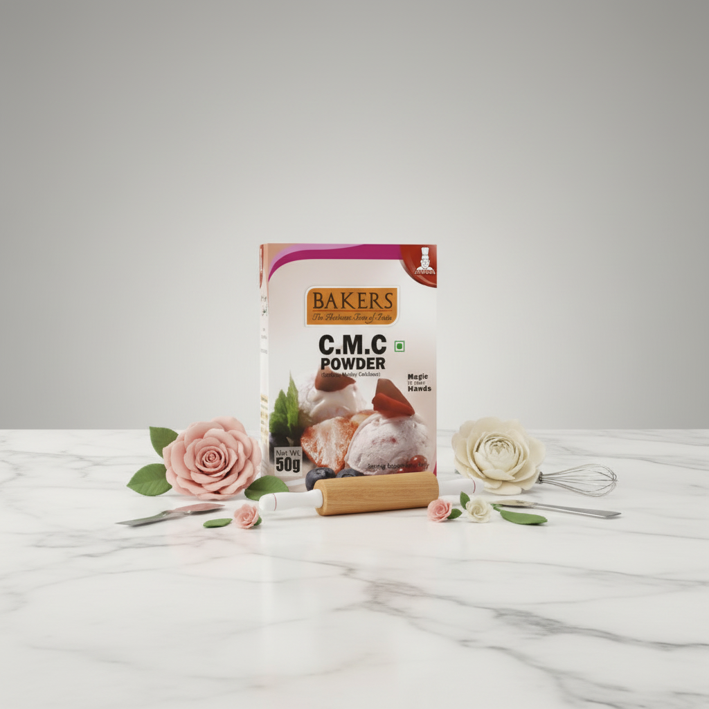 Bakers CMC Powder 50gm - Carboxymethyl Cellulose for fondant and gum paste
