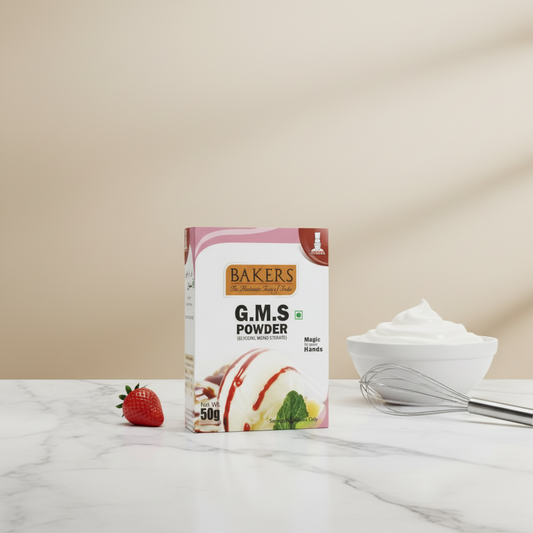 Bakers GMS Powder 50gm - Glyceryl Mono Stearate emulsifier for baking
