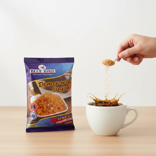 BlueBird Demerara Sugar 500g - Premium caramelized sugar for baking
