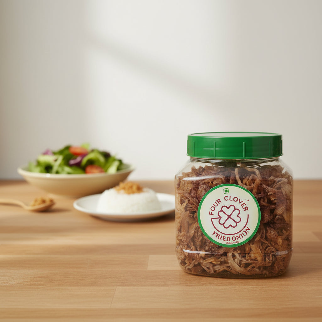 FourClover Fried Onion 200g - crispy golden brown fried onions for garnishing