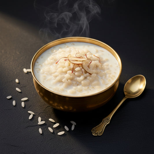 White rice in a metal bowl on a black background