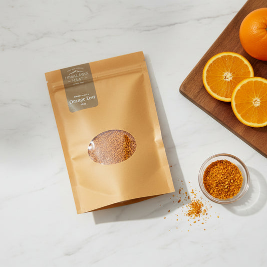 Himalayan Haat Dried Malta Orange Zest 100g pack hand-zested Himalayan citrus