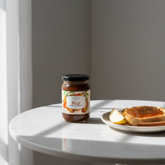 Himalayan Haat Pear & Cinnamon Preserve 240g jar with natural fruit pieces
