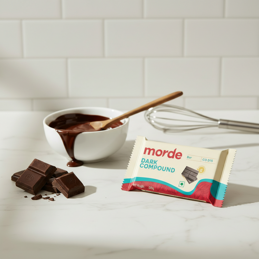 Morde Dark Compound Bar 400g - Premium dark chocolate for baking and desserts

