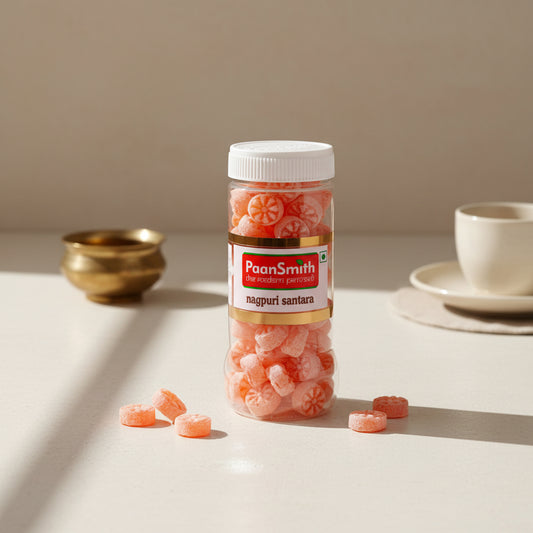 PaanSmith Nagpuri Santara 220g pack - Nagpur orange flavored mouth freshener