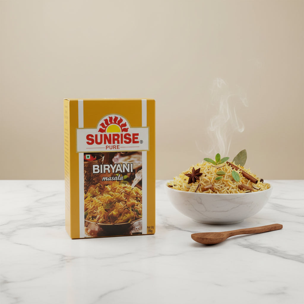Sunrise Pure Biryani Masala 50g pack - authentic Indian biryani spice blend
